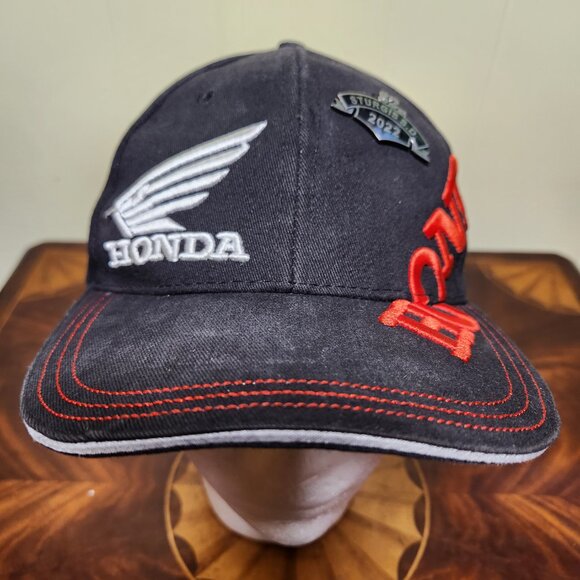 Honda Black Racing Cap, With Sturgis S.D. 2022 Bike Racing Pin - Picture 1 of 15
